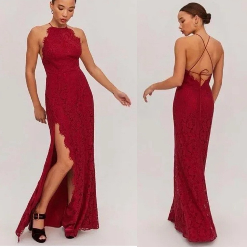 Fame and Partners. Dragon Eyes Lace Gown Size 14